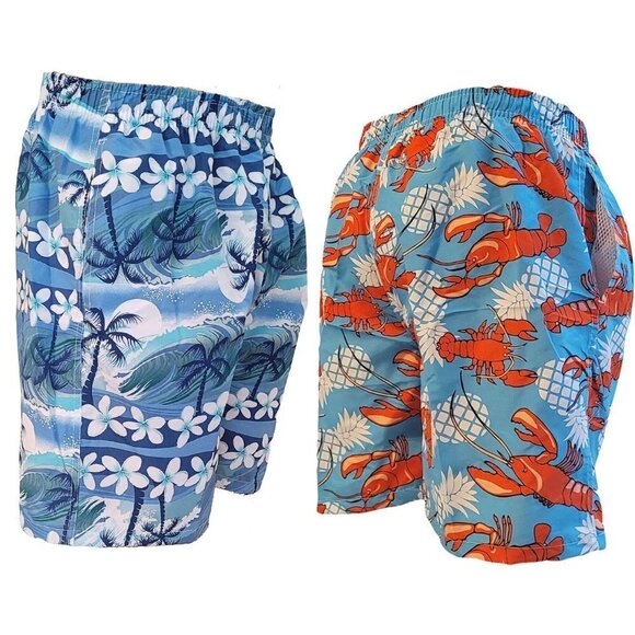 2 x Men's Swimming Shorts, Swim Trunks, Board -NEW - Picture 1 of 3